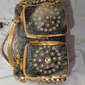 Blue and Gold hand bag